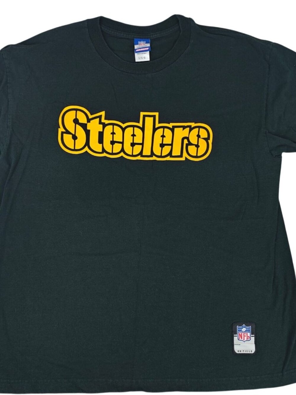 Pittsburgh Steelers Reebok NFL On Field Men's Black T-Shirt Large Cotton